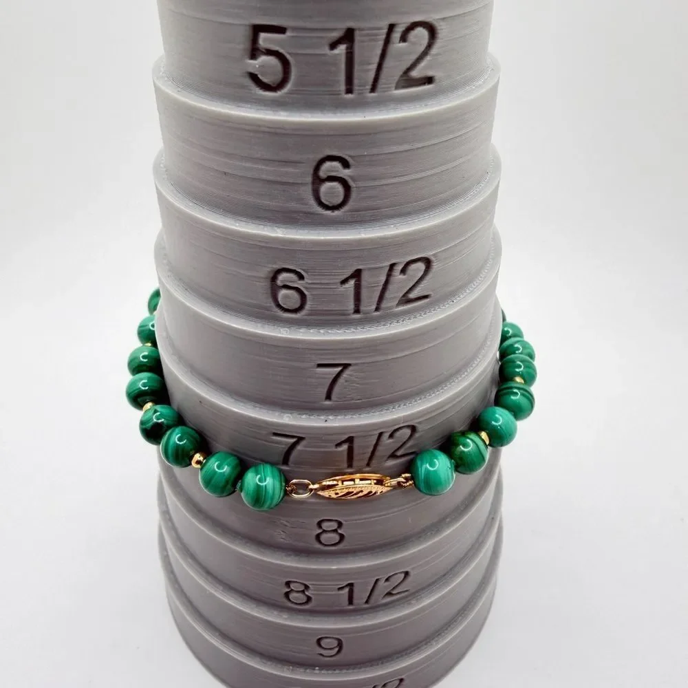 Vintage Malachite and 14kt gold beaded necklace/bracelet set‎ w/ 14kt YG clasps!